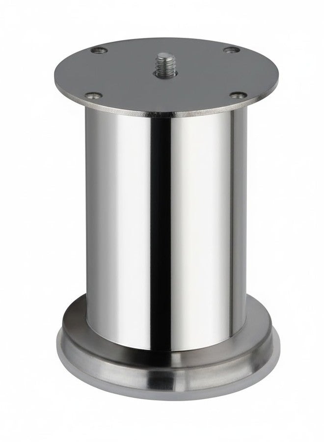 JAGGER أرجل دعم أثاث JAGGER JAG406 مقاس 4 بوصات من الفولاذ المقاوم للصدأ للأرائك والأسرة والخزائن ودواليب الملابس والطاولات | أرجل دعم معدنية قوية ومتينة للخزائن | سهلة التركيب، تدوم طويلاً (2، كروم [NX11]) - Image 2